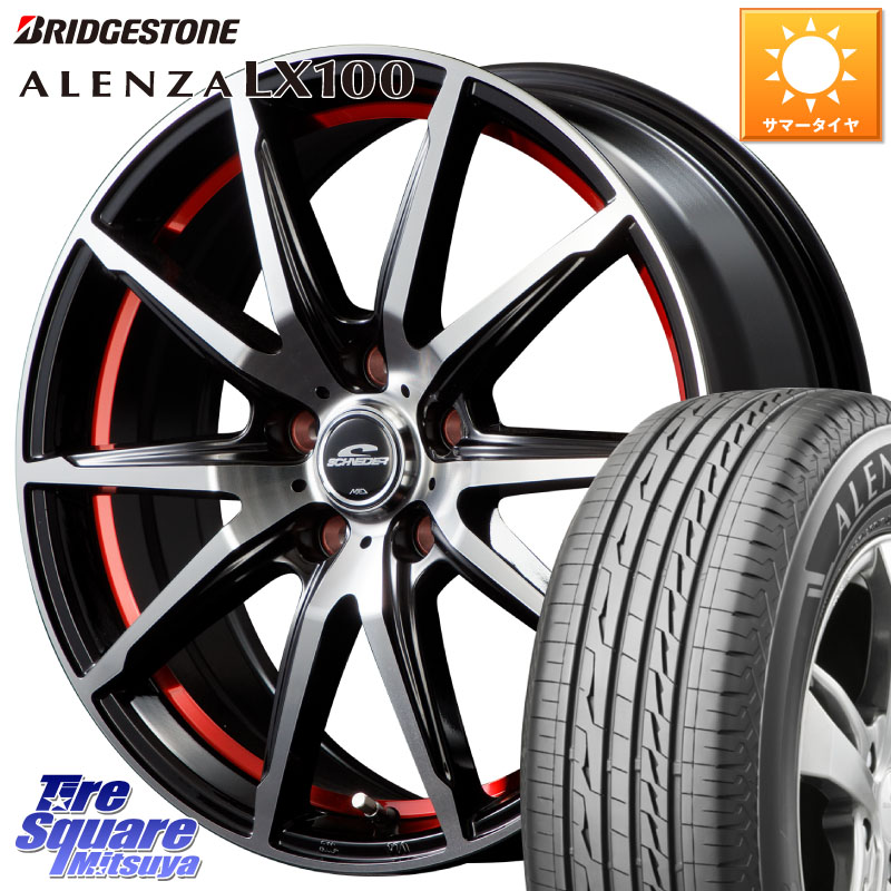 MANARAY MID SCHNEIDER シュナイダー RX02 RED 18インチ 18 X 8.0J +45 5穴 114.3 ブリヂストン ALENZA アレンザ LX100 サマータイヤ 235/65R18
