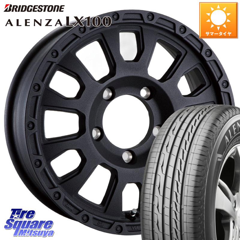 阿部商会 LA STRADA AVENTURA アヴェンチュラ BK 16インチ 16 X 5.5J +0 5穴 139.7 ブリヂストン ALENZA アレンザ LX100 サマータイヤ 215/65R16 ジムニー専用(要オーバーフェンダー等)