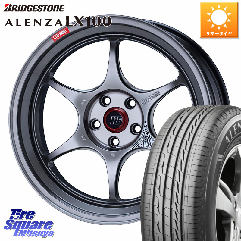 ENKEI エンケイ PerformanceLine PF06 シルバー ホイール 18インチ 18 X 8.0J +45 5穴 114.3 ブリヂストン ALENZA アレンザ LX100 サマータイヤ 225/50R18 50系エスティマ 10系カローラクロス MAZDA6 10系アルファード