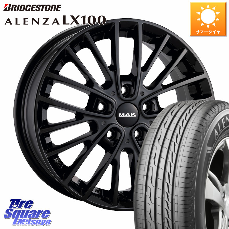ブリヂストン ALENZA アレンザ LX100 サマータイヤ 225/60R17阿部商会 MAK CHELSE BK ホイール 17インチ 17X7.5J(MINI U25) 42 5穴 112 MINI ミニ カントリーマン U25※ホイール注文時は「TRIM」種別を必ずお知らせください｜タイヤスクエアミツヤ