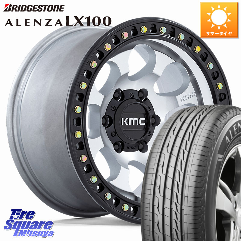 ブリヂストン ALENZA アレンザ LX100 サマータイヤ 265/70R17KMC KM550 RIOT SBL MACHINED ホイール 17インチ 17X8.5J 10 6穴 139.7 トライトン ランドクルーザー プラド カスタムサイズ FJクルーザー｜タイヤスクエアミツヤ