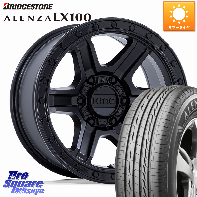 KMC KM551 OUTRUN Black ホイール 18インチ 18 X 9.0J +18 6穴 139.7 ブリヂストン ALENZA アレンザ LX100 サマータイヤ 265/65R18