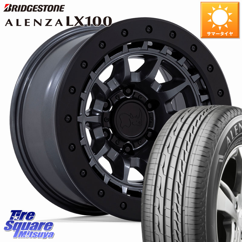 BLACK RHINO TUSK ガンメタ ホイール 17インチ ブラックライノ 17 X 8.5J +0 6穴 139.7 ブリヂストン ALENZA アレンザ LX100 サマータイヤ 275/65R17