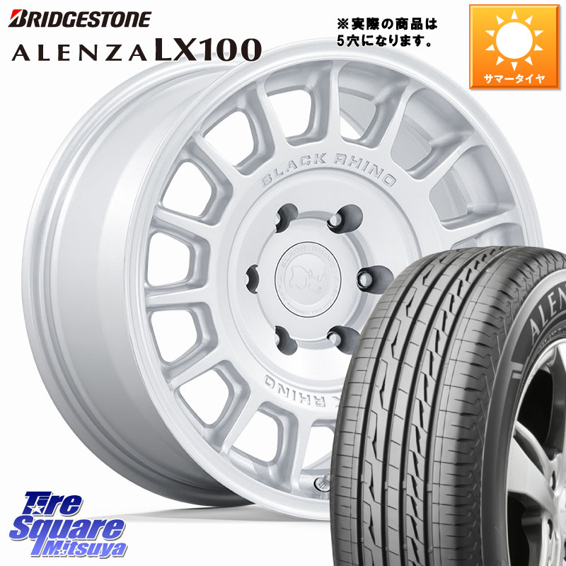 BLACK RHINO VOLL ボル シルバー ホイール 17インチ ブラックライノ◇参考画像 17 X 8.0J +38 5穴 114.3 ブリヂストン ALENZA アレンザ LX100 サマータイヤ 225/60R17 30系アルファード 30系ヴェルファイア