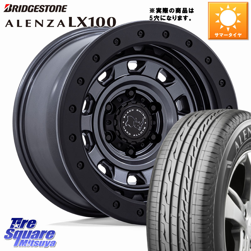 BLACK RHINO XPLORER BR023 マットガンメタ ※インセット-13 ホイール 16インチ ブラックライノ◇参考画像 16 X 5.5J +0 5穴 139.7 ブリヂストン ALENZA アレンザ LX100 サマータイヤ 215/65R16 ジムニー専用(要オーバーフェンダー等)