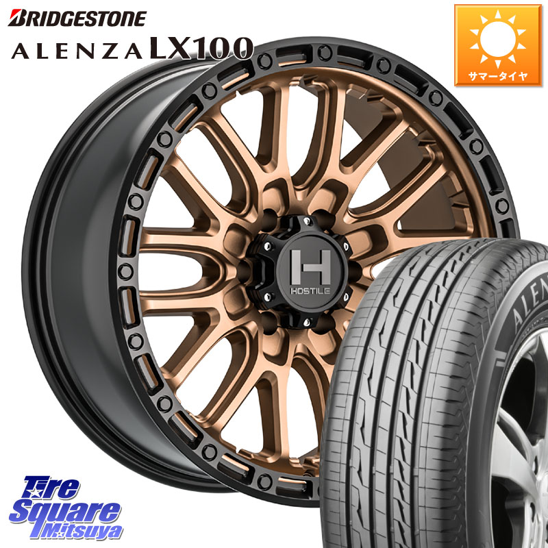 ブリヂストン ALENZA アレンザ LX100 サマータイヤ 275/65R17HOSTILE H135 RIDGE CREST JP SPEC ホイール 17インチ 17X8.0J 20 6穴 139.7 トライトンGSR ランドクルーザー プラド カスタムサイズ｜タイヤスクエアミツヤ