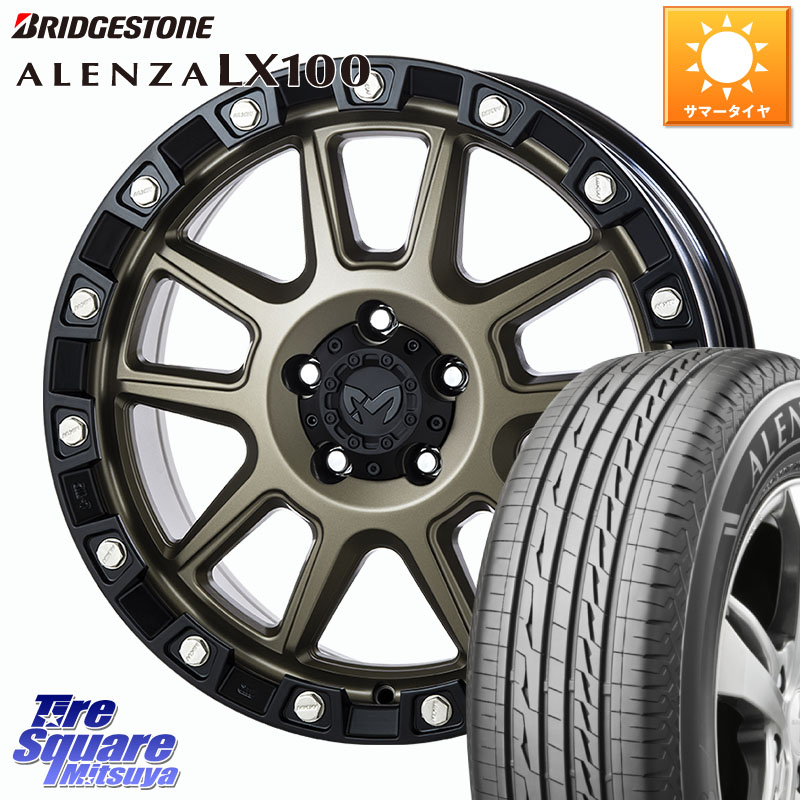 ブリヂストン ALENZA アレンザ LX100 サマータイヤ 285/60R18MKW M205 コヨーテブロンズ ホイール 18インチ 18X8.0J 43 5穴 127 クライスラー ジープ ラングラー JK系 クライスラー ジープ ラングラー JL系｜タイヤスクエアミツヤ