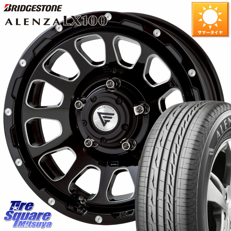 DELTA FORCE デルタフォース オーバル シエラ専用 インセット-5 16インチ 16 X 6.0J +0 5穴 139.7 ブリヂストン ALENZA アレンザ LX100 サマータイヤ 215/65R16 ジムニー専用(要オーバーフェンダー等) ジムニ－シエラ・ノマド(カスタム)
