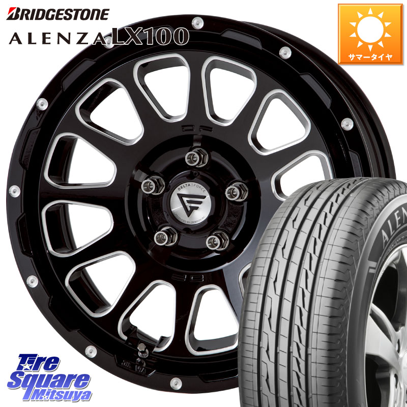 ブリヂストン ALENZA アレンザ LX100 サマータイヤ 225/60R17DELTA FORCE デルタフォース オーバル 7J ホイール 17インチ 17X7.0J 32 5穴 114.3 30系アルファード/ヴェルファイア デリカD:5 デリカD:5(26+) ヴェルファイアハイブリッド ヴェルファイア アルファード|タイヤスクエアミツヤ