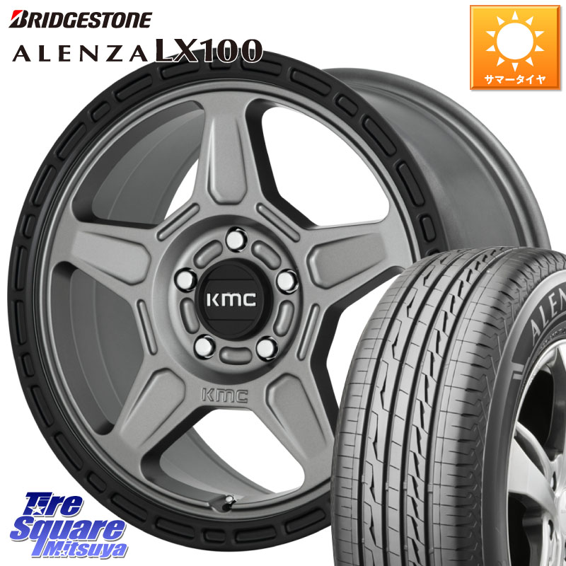 ブリヂストン ALENZA アレンザ LX100 サマータイヤ 265/70R17KMC KM721 ALPINE グレイ ホイール 17インチ 専用Nut別売 17X8.0J 38 5穴 127 クライスラー ジープ ラングラー JK系 クライスラー ジープ ラングラー JL系|タイヤスクエアミツヤ