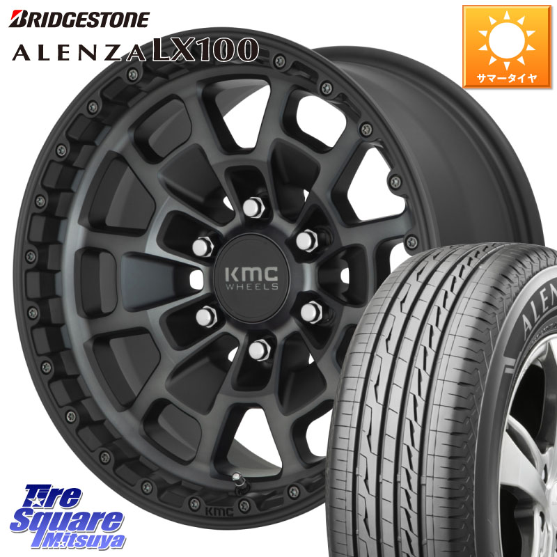 ブリヂストン ALENZA アレンザ LX100 サマータイヤ 275/65R17KMC KM718 SUMMIT GrayTint ホイール 17インチ 17X8.5J 0 6穴 139.7 トライトン ランドクルーザー プラド カスタムサイズ｜タイヤスクエアミツヤ