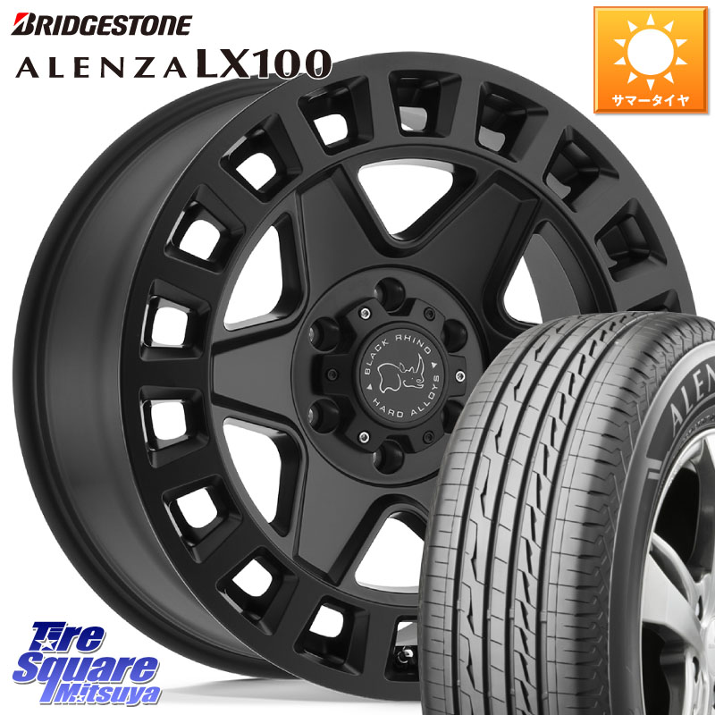 ブリヂストン ALENZA アレンザ LX100 サマータイヤ 265/70R17BLACK RHINO YORK ブラックライノ ヨーク BK 17インチ ブラックライノ 17X9.0J 12 6穴 139.7 ランドクルーザー プラド カスタムサイズ｜タイヤスクエアミツヤ