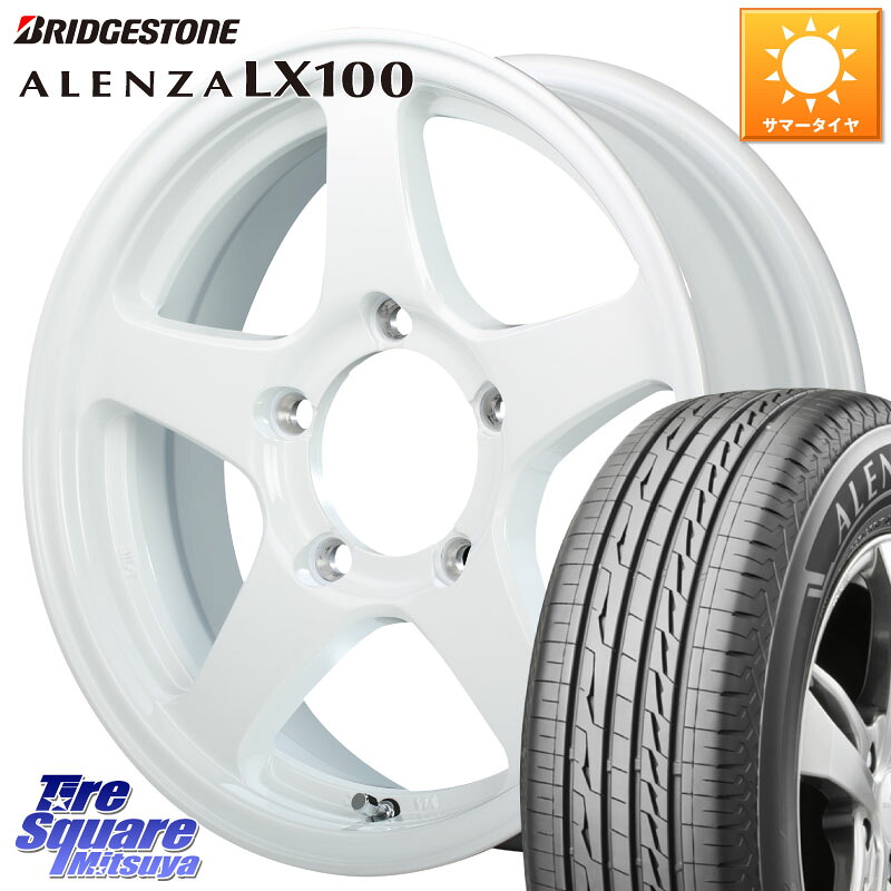 ブリヂストン ALENZA アレンザ LX100 サマータイヤ 215/65R16MANARAY オフパフォーマー OFF PERFORMER RT-5N+2 WH 16X5.5J 22 5穴 139.7 ジムニー専用(要オーバーフェンダー等) AZオフロード カスタムサイズ｜タイヤスクエアミツヤ