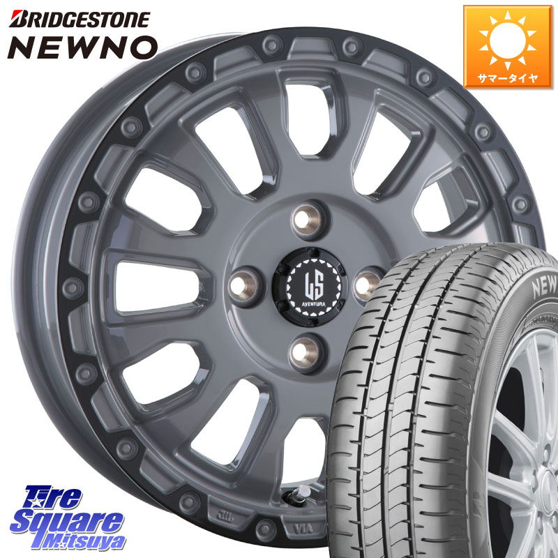 ブリヂストン NEWNO ニューノ サマータイヤ 195/45R16阿部商会 LA STRADA AVENTURA アヴェンチュラ 16インチ 16X6.0J 40 4穴 100 M900系タンク/ルーミー SuperONE E11ノート ダイハツ トールM900S・M910S ジャスティ(M900/910F) プロボックス サクシード デミオ DEMIO｜タイヤスクエアミツヤ
