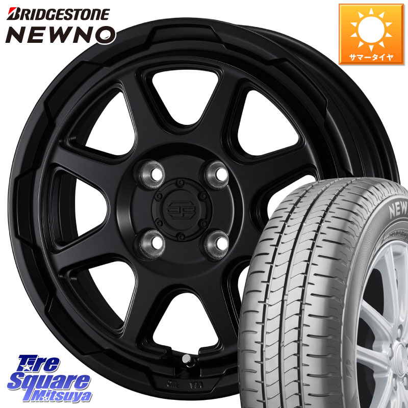 WEDS STADTBERGE BLK スタットベルク ホイール 14インチ 14 X 4.5J +45 4穴 100 ブリヂストン NEWNO 在庫● 2025~2026年製 ニューノサマータイヤ 155/65R14 N-BOX デリカミニ2WD タント スペーシア サクラ ハイゼット アゲトラCustom車用※軽自動車専用ホイール※