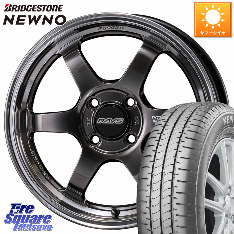 RAYS 【欠品次回10~11月】 VOLK RACING TE37 KCR PROGRESSIVE MODEL KCR ホイール 15インチ 15 X 5.5J +45 4穴 100 ブリヂストン NEWNO 在庫● 2025~2026年製 ニューノサマータイヤ 185/60R15 ヤリス GR・GS系フィット 111,080円