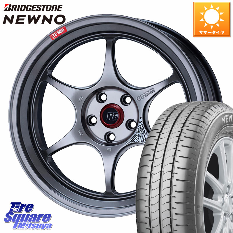 ENKEI エンケイ PerformanceLine PF06 シルバー ホイール 16インチ 16 X 7.0J +45 5穴 100 ブリヂストン NEWNO ニューノ サマータイヤ 205/55R16 210系カローラスポーツ BRZ・86・GR86 106,997円