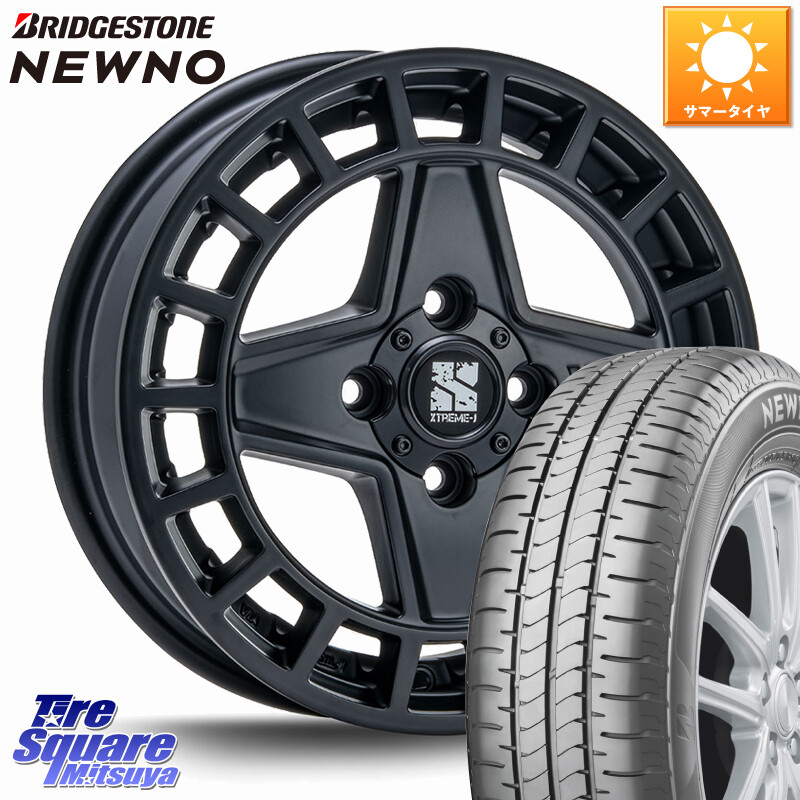 ブリヂストン NEWNO 在庫● 2026年製 ニューノサマータイヤ 155/65R14MLJ QUAD クアッド XTREME-J ホイール 14インチ エクストリーム 14X4.5J 45 4穴 100 N-BOX デリカミニ2WD タント スペーシア サクラ ハイゼットアゲトラCustom車用※軽自動車専用ホイール※ ルーク|タイヤスクエアミツヤ