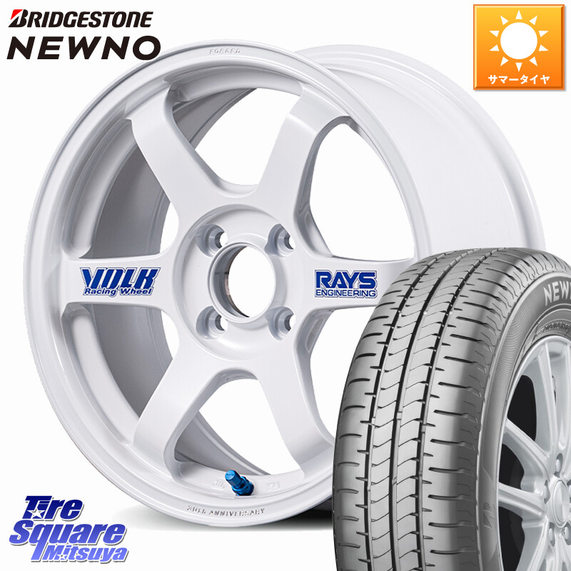 ブリヂストン NEWNO 在庫● 2025~2026年製 ニューノサマータイヤ 185/65R15RAYS 【欠品次回3~4月】 TE37 SONIC 30th STICKER Ver 鍛造 ホイール 15インチ 15X6.5J 37 4穴 100 イスト ist|タイヤスクエアミツヤ