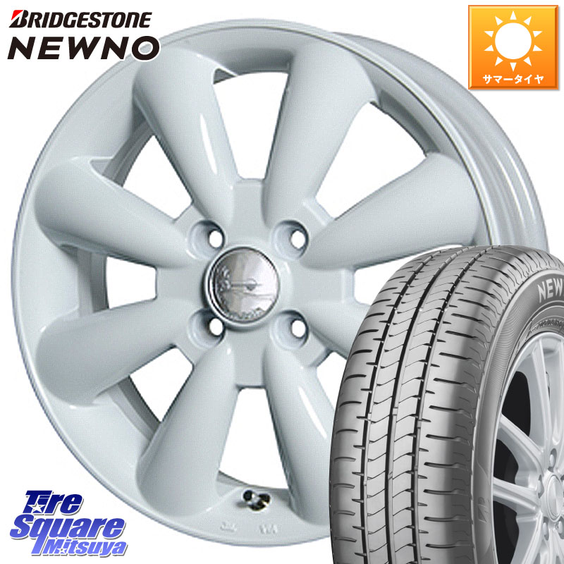 HotStuff ララパーム KC-8 lala Palm KC8 WH ホイール 14インチ 14 X 4.5J +43 4穴 100 ブリヂストン NEWNO ニューノ サマータイヤ 155/55R14
