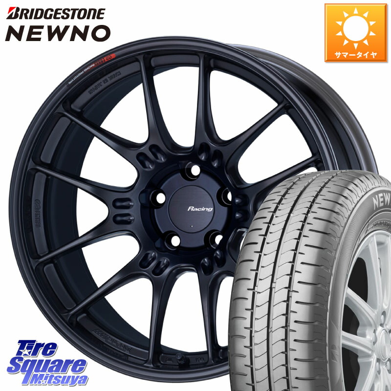 ENKEI エンケイ RACING GTC02 BK ホイール 17インチ 17 X 7.5J +45 5穴 114.3 ブリヂストン NEWNO ニューノ サマータイヤ 215/55R17 ヤリスクロス RC系オデッセイ前期