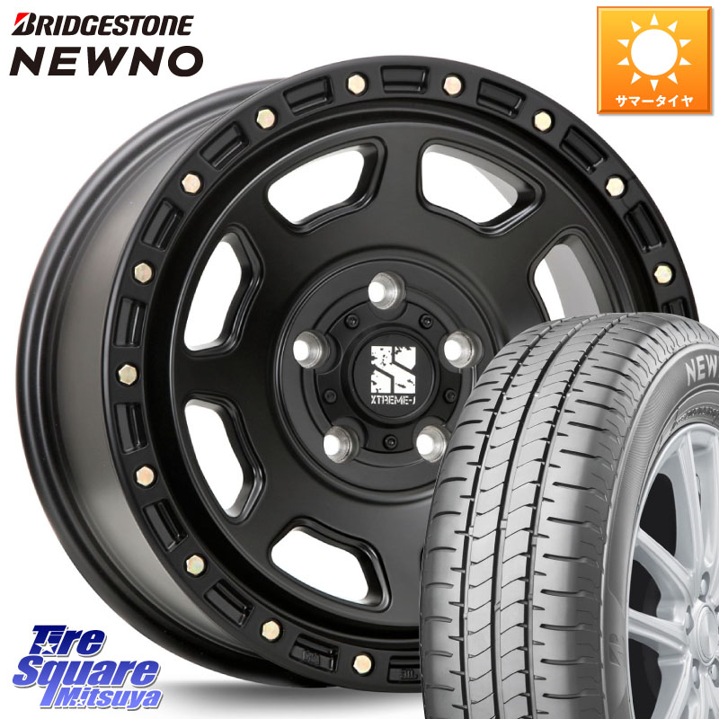 ブリヂストン NEWNO ニューノ サマータイヤ 205/55R16MLJ XJ07 XTREME-J BK 16インチ エクストリームJ 16X7.0J 35 5穴 114.3 GRヤリスRSノーマルキャリパー｜タイヤスクエアミツヤ