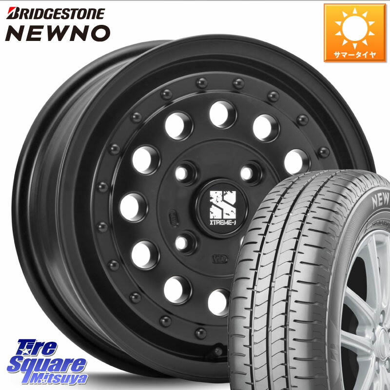 ブリヂストン NEWNO 在庫● 2025~2026年製 ニューノサマータイヤ 165/65R14MLJ XTREME-J エクストリーム RUGGED 14インチ 14X5.0J 45 4穴 100 キャスト[アクティバ] ピクシスジョイ[Cグレード] ハイゼットアゲトラCustom車用※軽自動車専用ホイール※ デリカ ミニ DELI｜タイヤスクエアミツヤ