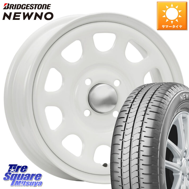 ブリヂストン NEWNO ニューノ サマータイヤ 165/55R14MLJ デイトナ SS DAYTONA SS WH 4H 14インチ 14X5.0J 42 4穴 100 ハイゼットアゲトラCustom車用※軽自動車専用ホイール※ モコ 日産 キャリイ エブリイ アゲトラ｜タイヤスクエアミツヤ 47,178円