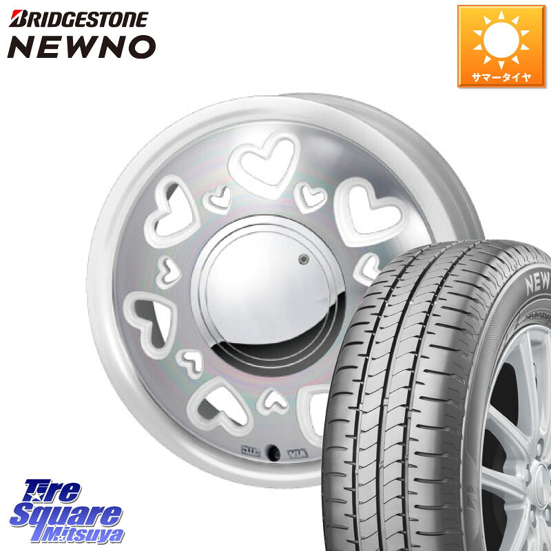 MONZA K Quty キューティー ホイール 15インチ 15 X 4.5J +43 4穴 100 ブリヂストン NEWNO 在庫● 2025~2026年製 ニューノサマータイヤ 165/65R15 ダイハツTAFT Mx27/37/47Sソリオ・デリカD2 MAx6S系ソリオ