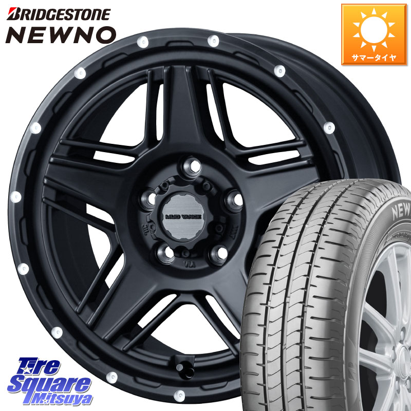 WEDS 40535 マッドヴァンス MUD VANCE 07 BK 16インチ 16 X 7.0J +38 5穴 114.3 ブリヂストン NEWNO ニューノ サマータイヤ 205/55R16 GRヤリスRSノーマルキャリパー