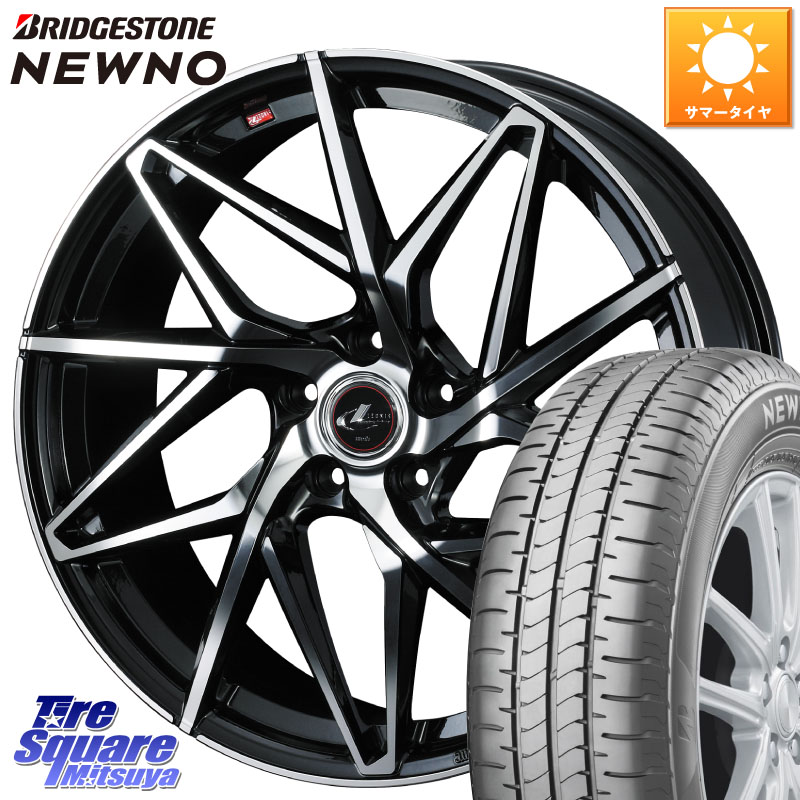 WEDS 40601 レオニス LEONIS IT PBMC 17インチ 17 X 7.0J +53 5穴 114.3 ブリヂストン NEWNO ニューノ サマータイヤ 215/45R17
