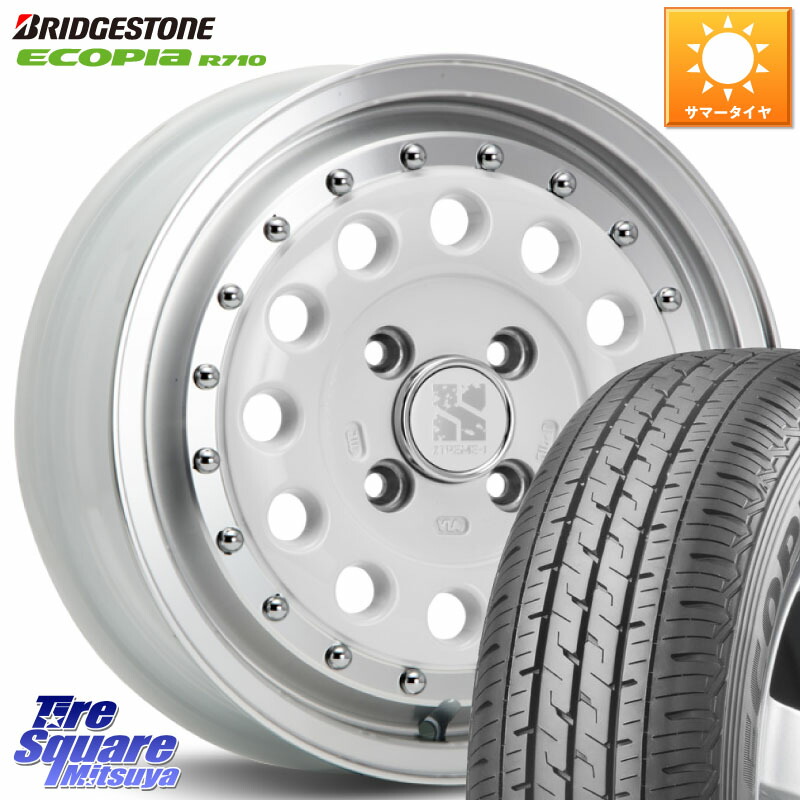 ブリヂストン ECOPIA R710 サマータイヤ 165/80R14 91*90MLJ XTREME-J エクストリーム RUGGED WH 14インチ 14X5.0J(JWL-T) 35 4穴 100 AD ADエキスパート 日産|タイヤスクエアミツヤ