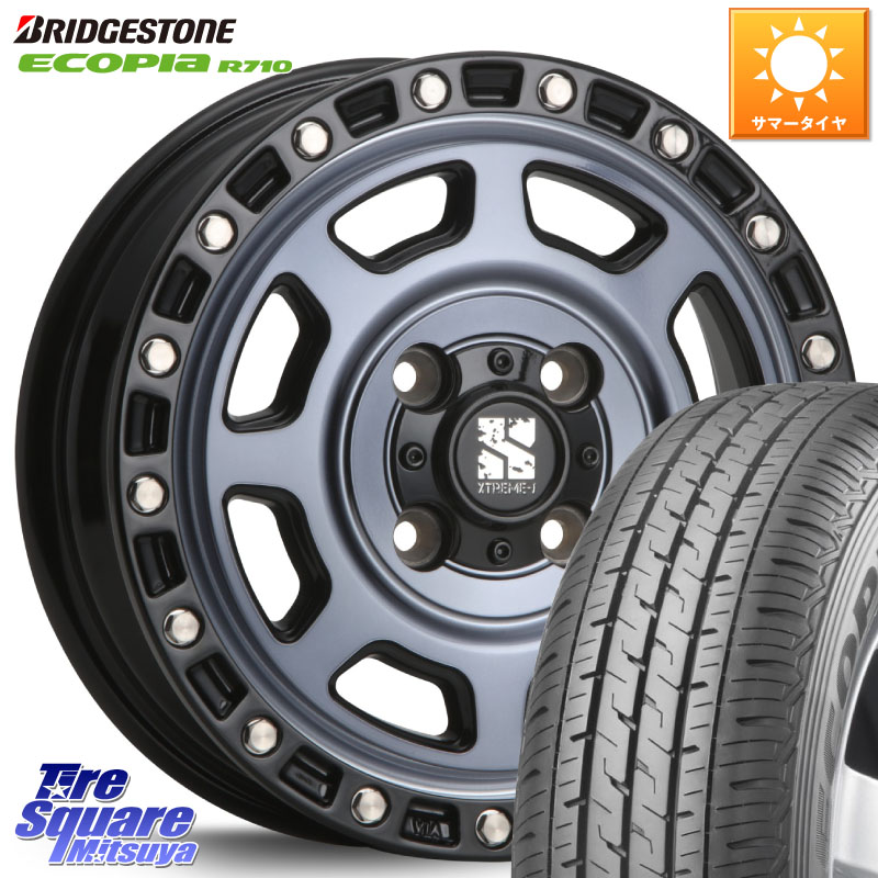 MLJ XJ07 XTREME-J 4H IND エクストリームJ 14インチ 14 X 5.0J(JWL-T) +30 4穴 100 ブリヂストン ECOPIA R710 サマータイヤ 155/80R14 88*86 160系サクシード プロボックス バン