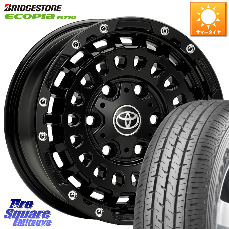 LX-MODE LX CP(センターキャップ別売り)キャンピング仕様 高負荷対応 ホイール 15インチ 15 X 6.0J +30 6穴 139.7 ブリヂストン ECOPIA R710 サマータイヤ 107/105 195/80R15 107*105 200系ハイエース