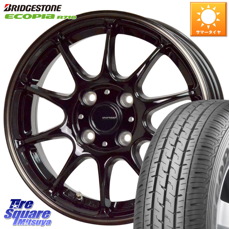 HotStuff G・SPEED P-07 ジー・スピード ホイール 12インチ 12 X 4.0J +43 4穴 100 ブリヂストン ECOPIA R710 軽トラ サマータイヤ 145/80R12 86*84
