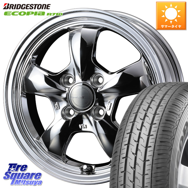 WEDS 41111 GYRAFT 5S グラフト SPT ホイール 12インチ 12 X 4.0J +43 4穴 100 ブリヂストン ECOPIA R710 軽トラ 在庫● エコピア サマータイヤ 145/80R12 80*78 N-VAN(JJ1/2) アトレー・ハイゼット