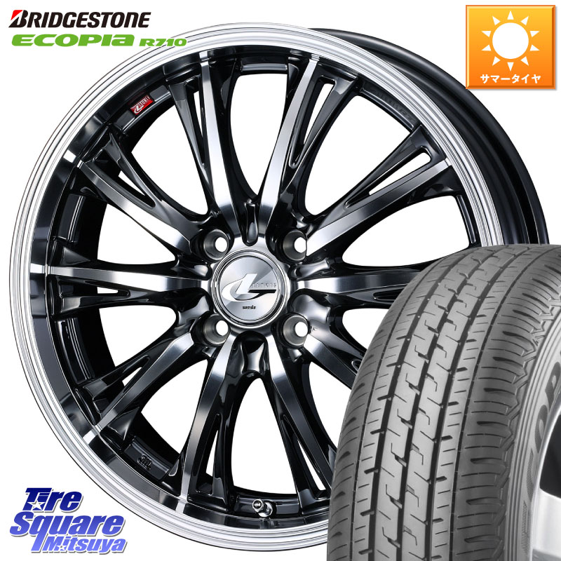 ブリヂストン ECOPIA R710 サマータイヤ 155/80R14 88*86WEDS 41157 LEONIS RT ウェッズ レオニス ホイール 14インチ 14X4.5J 45 4穴 100 ハイゼットアゲトラCustom車用※軽自動車専用ホイール※|タイヤスクエアミツヤ