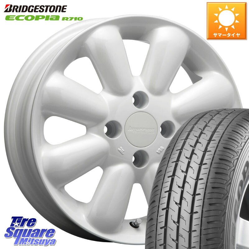MLJ HYPERION PINO+ ハイペリオン ピノプラス ホイール 14インチ 14 X 4.5J +43 4穴 100 ブリヂストン ECOPIA R710 サマータイヤ 165/80R14 97*95 ハイゼット アゲトラCustom車用※軽自動車専用ホイール※