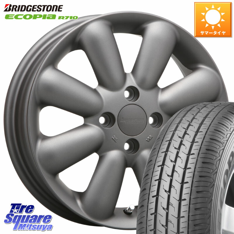 MLJ HYPERION PINO+ ハイペリオン ピノプラス ホイール 14インチ 14 X 4.5J +43 4穴 100 ブリヂストン ECOPIA R710 サマータイヤ 165/80R14 97*95 ハイゼット アゲトラCustom車用※軽自動車専用ホイール※