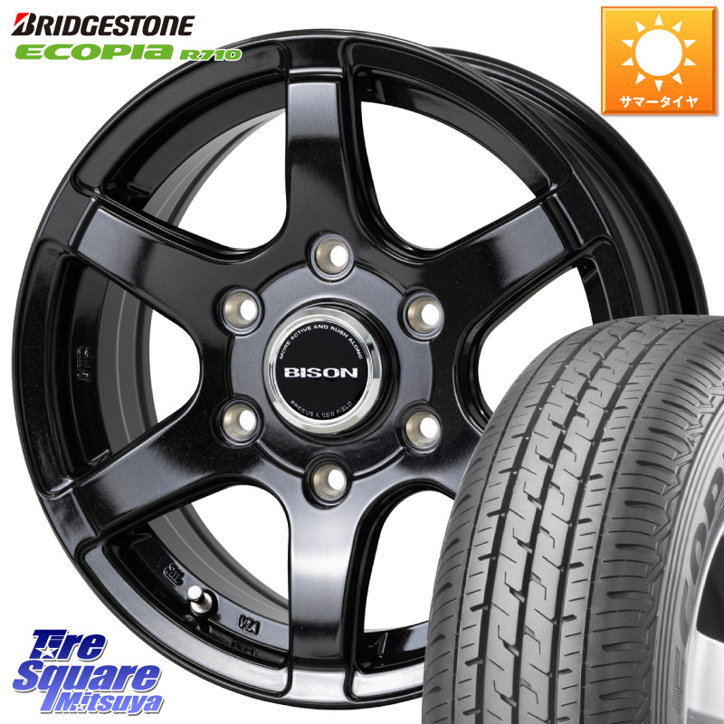 HotStuff BISON BN-04 BN04 バイソン ホイール 15インチ 15 X 6.0J +44 6穴 139.7 ブリヂストン ECOPIA R710 サマータイヤ 107/105 195/80R15 107*105 NV350キャラバン