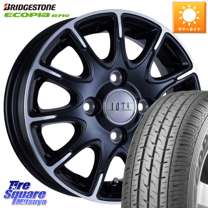 阿部商会 TIRADO IOTA イオタ ホイール 14インチ 14 X 5.0J(JWL-T) +35 4穴 100 ブリヂストン ECOPIA R710 サマータイヤ 165/80R14 91*90
