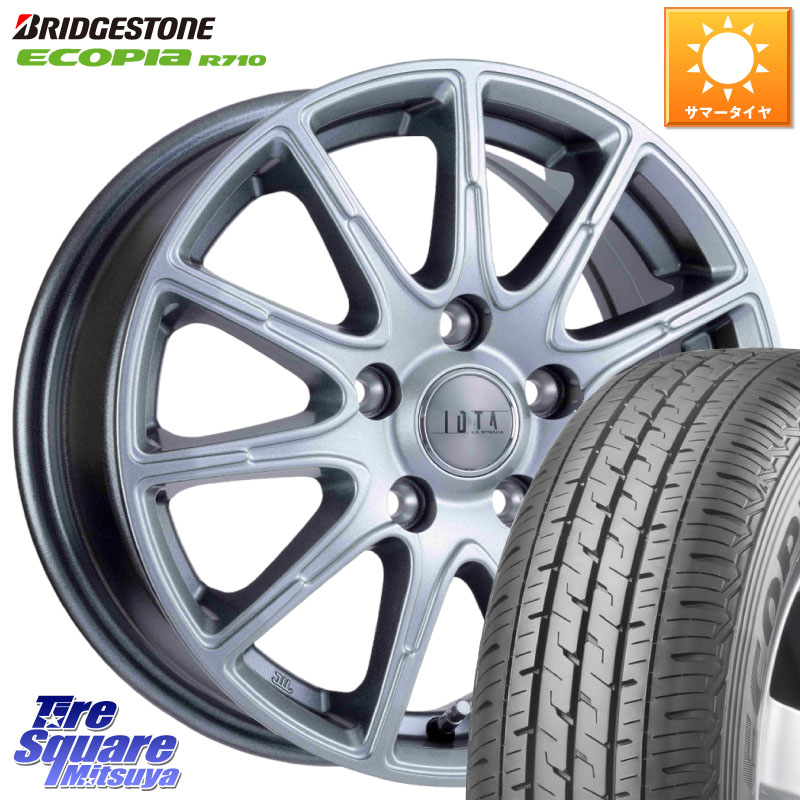 阿部商会 TIRADO IOTA イオタ ホイール 14インチ 14 X 5.0J +48 5穴 114.3 ブリヂストン ECOPIA R710 サマータイヤ 165/80R14 97*95 S403Mタウンエースバン