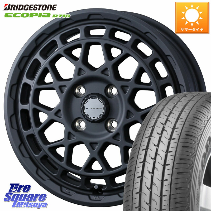 WEDS MUDVANCE X TYPE M ホイール 12インチ マッドヴァンス 12 X 4.0J +40 4穴 100 ブリヂストン ECOPIA R710 軽トラ サマータイヤ 145/80R12 86*84