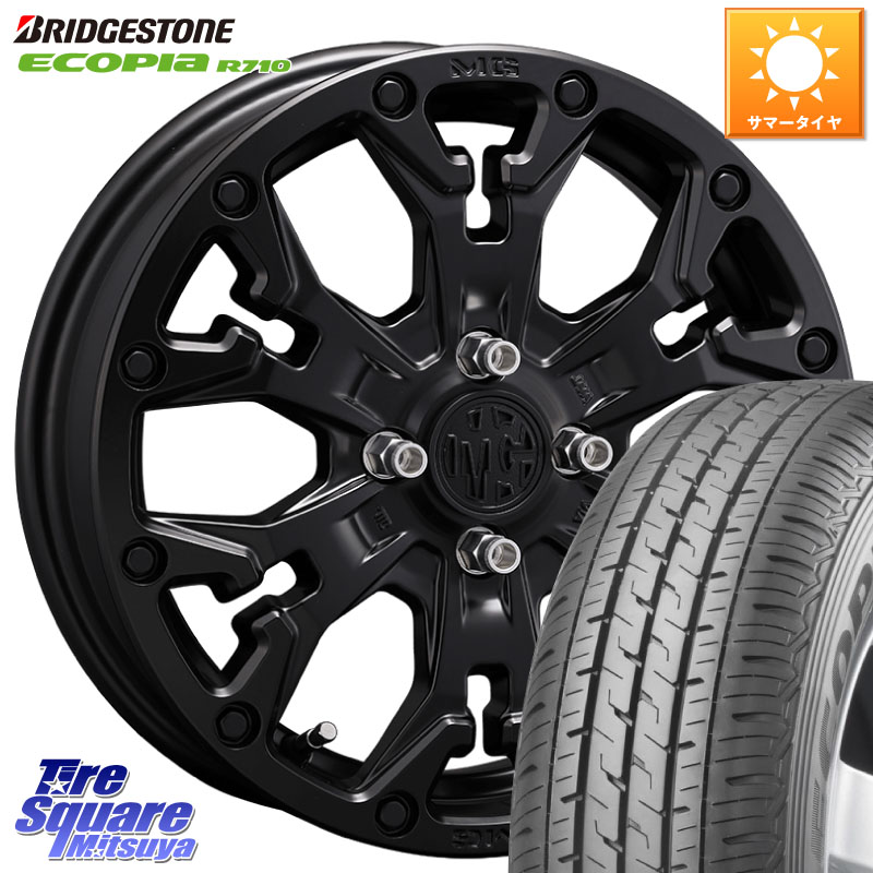 ブリヂストン ECOPIA R710 サマータイヤ 155/80R14 88*86CRIMSON MG GOLEM Jr ホイール 14インチ 14X4.5J 43 4穴 100 ハイゼットアゲトラCustom車用※軽自動車専用ホイール※｜タイヤスクエアミツヤ