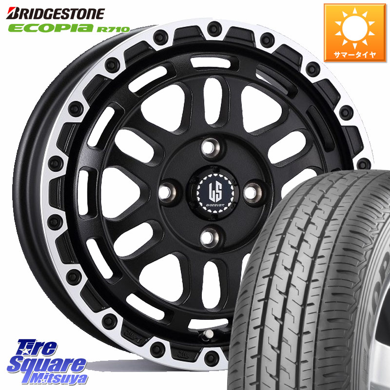 阿部商会 LA STRADA DISCOVER ホイール 14インチ 14 X 5.0J(JWL-T) +35 4穴 100 ブリヂストン ECOPIA R710 サマータイヤ 165/80R14 91*90