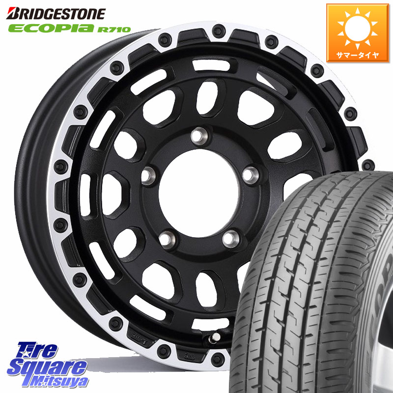 ブリヂストン ECOPIA R710 サマータイヤ 107/105 195/80R15 107*105阿部商会 LA STRADA DISCOVER ホイール 15インチ 15X6.0J(JB74) 0 5穴 139.7 ジムニ−シエラ/ノマド(カスタム)|タイヤスクエアミツヤ