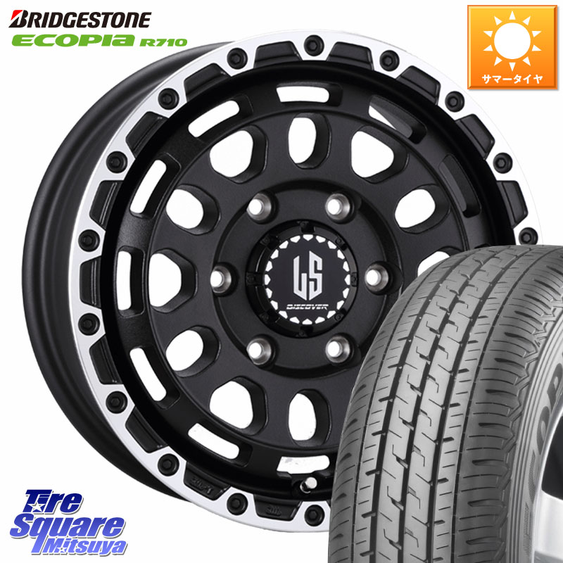 阿部商会 LA STRADA DISCOVER ホイール 15インチ 15 X 6.0J +33 6穴 139.7 ブリヂストン ECOPIA R710 サマータイヤ 107/105 195/80R15 107*105 200系ハイエース