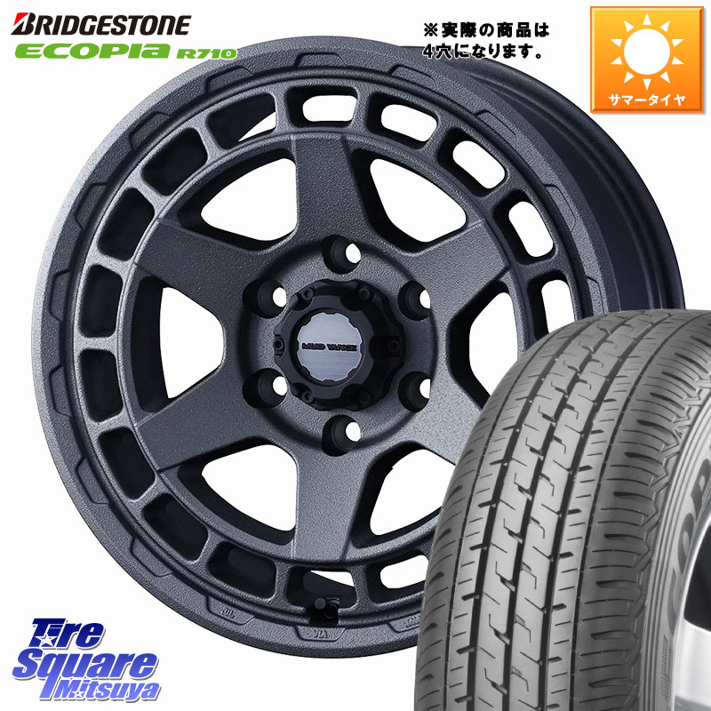 WEDS MUDVANCE X TYPE S ホイール 12インチ マッドヴァンス 12 X 4.0J +40 4穴 100 ブリヂストン ECOPIA R710 軽トラ サマータイヤ 145/80R12 86*84 51,831円