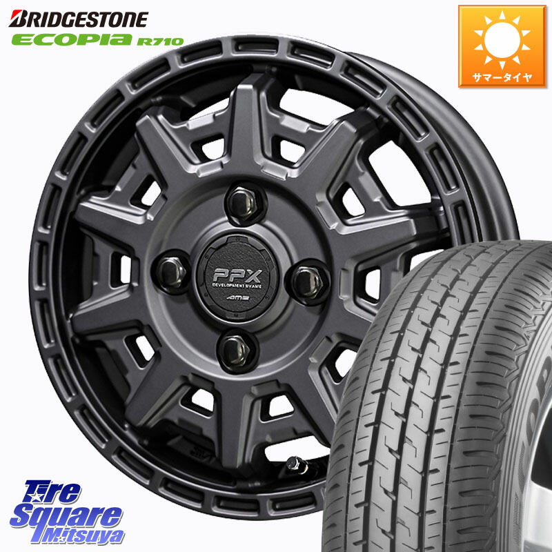 ブリヂストン ECOPIA R710 サマータイヤ 165/80R14 97*95KYOHO PPX D10X ホイール 14インチ 14X4.5J 48 4穴 100 ハイゼットアゲトラCustom車用※軽自動車専用ホイール※|タイヤスクエアミツヤ
