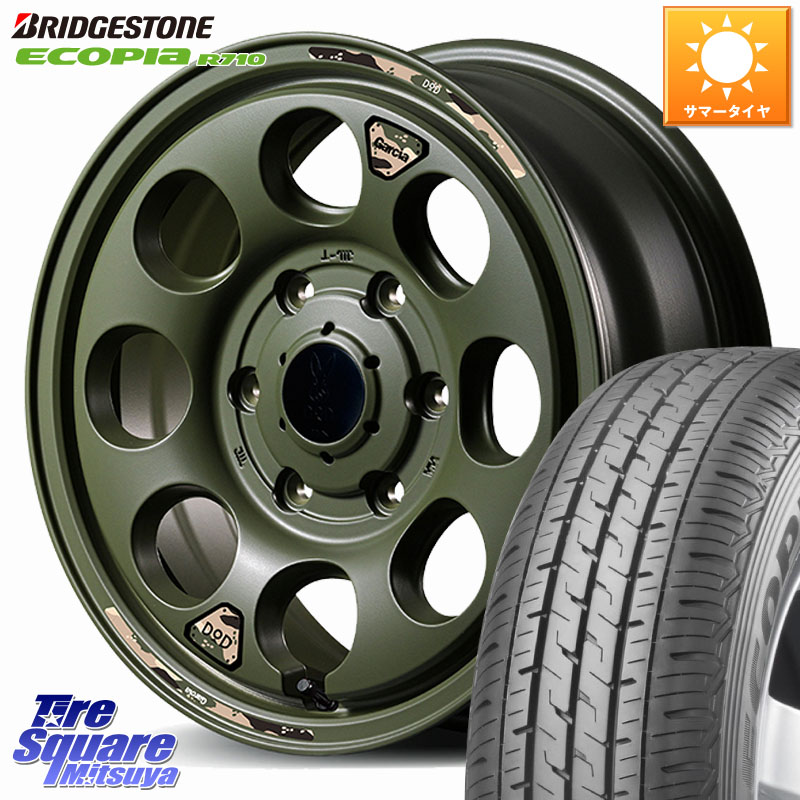 ブリヂストン ECOPIA R710 サマータイヤ 107/105 195/80R15 107*105MANARAY MID x DOD ウシャリン ホイール 15インチ 15X6.0J 33 6穴 139.7 200系ハイエース｜タイヤスクエアミツヤ